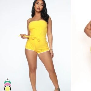 Leena Tube Romper - Yellow